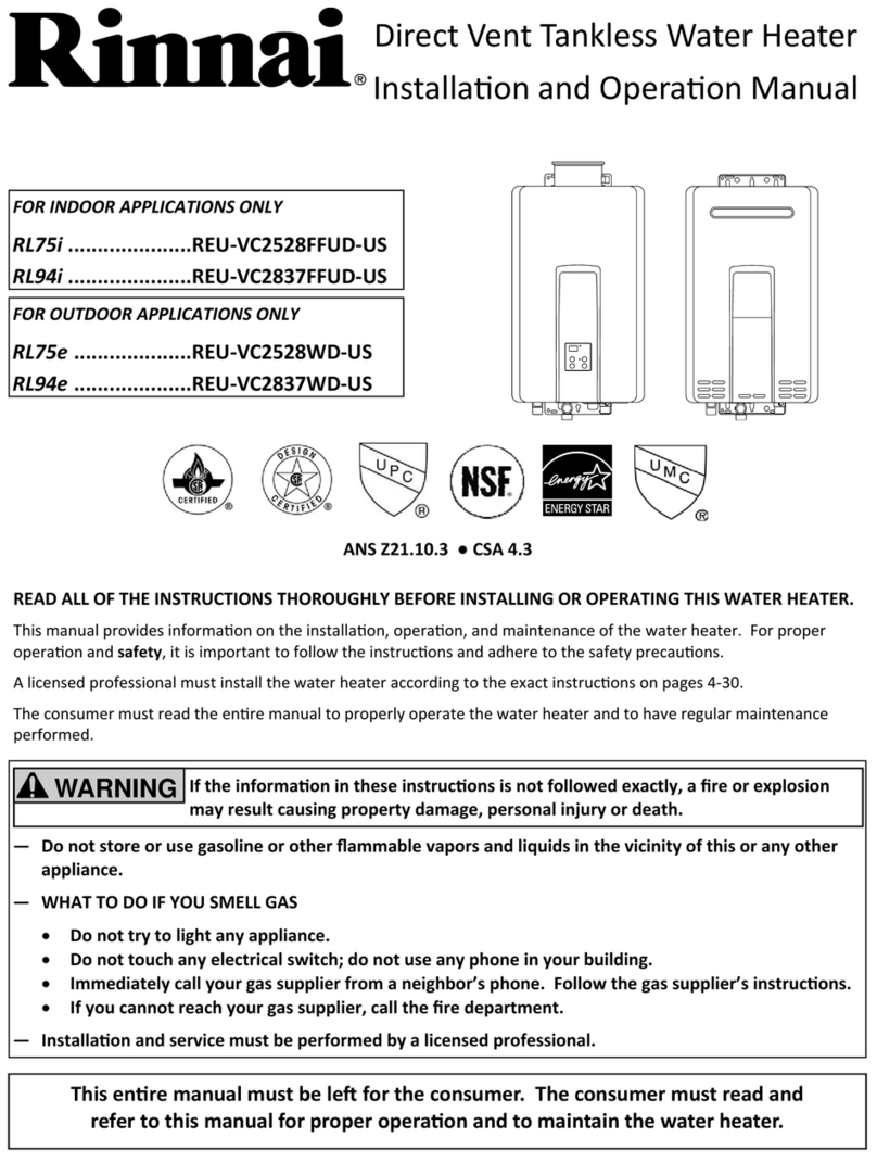 Rinnai REU?VC2528FFUD?US User manual