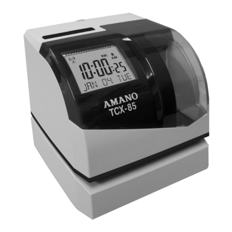 Amano TCX-85 User manual