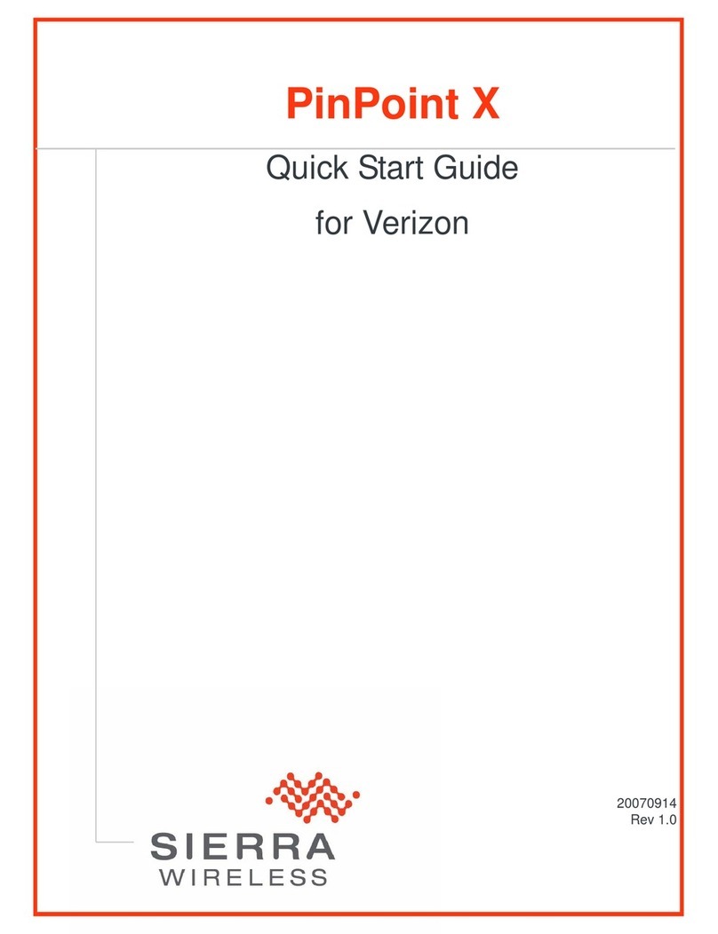 Sierra Wireless PinPoint X User manual Sierra Wireless PinPoint X User manual