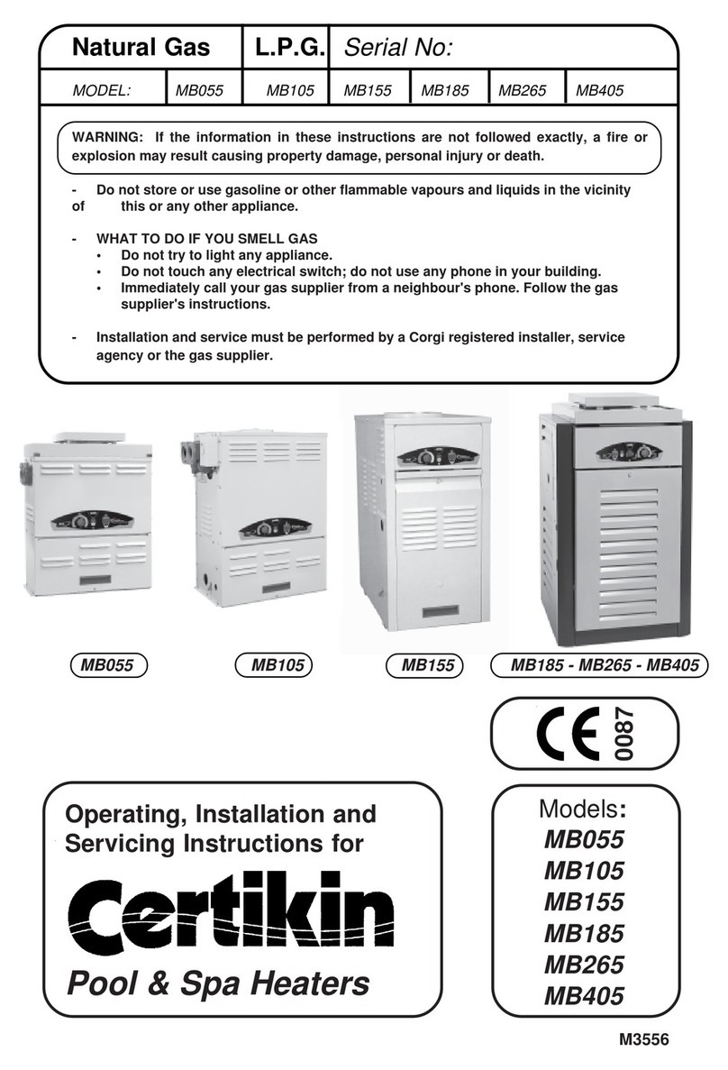 Certikin MB055 Operating & installation guide