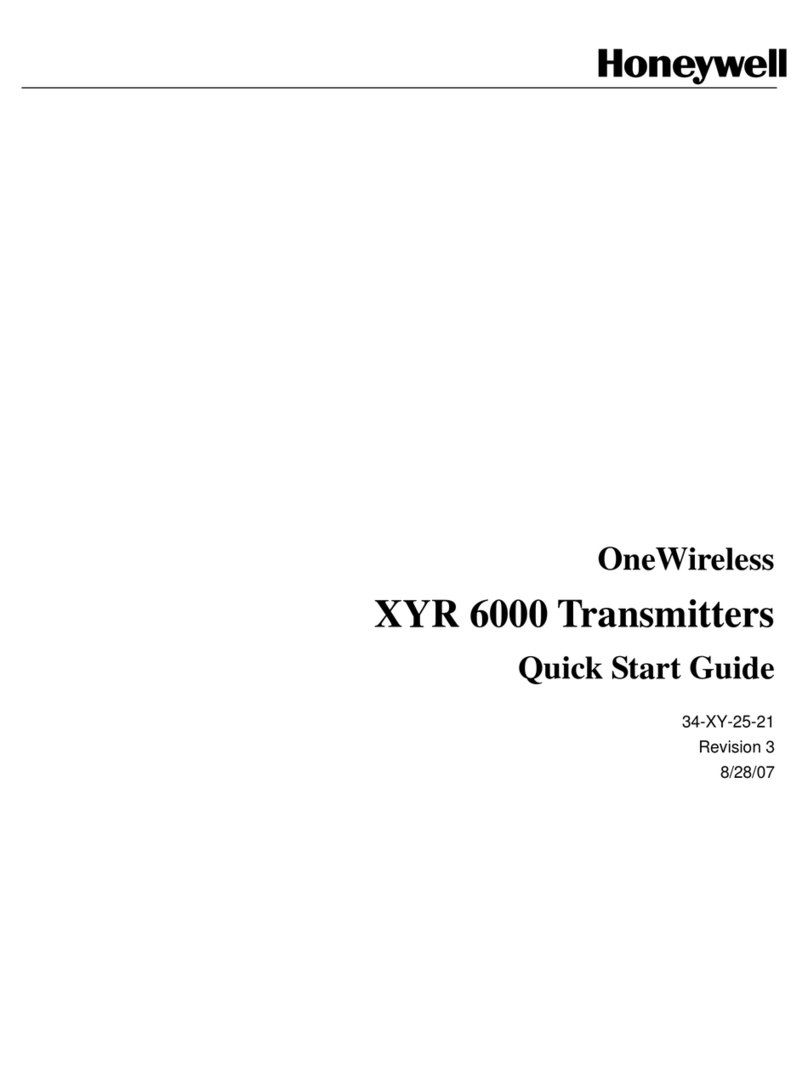 Honeywell oneWireless XYR 6000 User manual