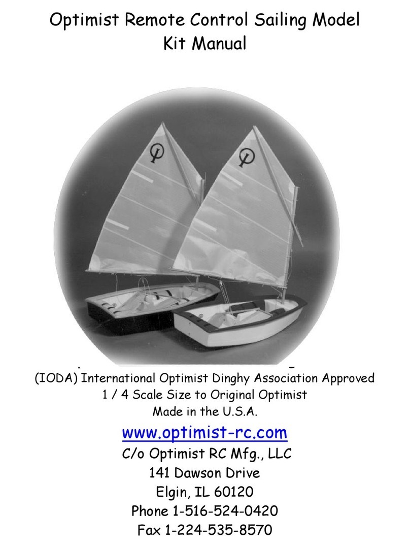 Optimist RC Mfg Optimist Remote Control Sailing Kit manual