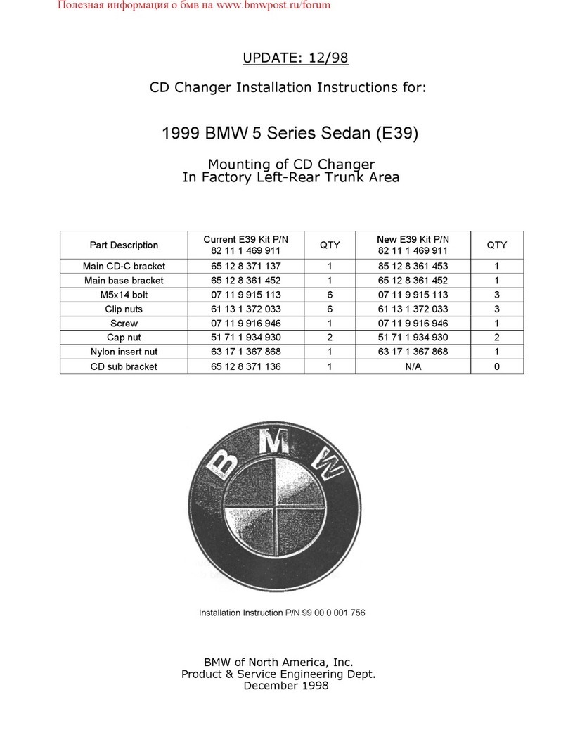 BMW E39 1999 installation instructions
