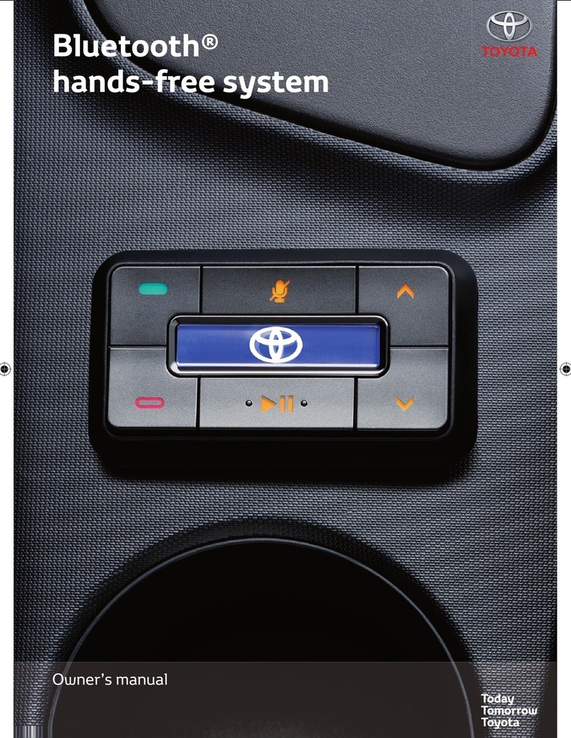 Toyota Bluetooth hands-free system owner's manual Toyota Bluetooth hands-free system owner's manual