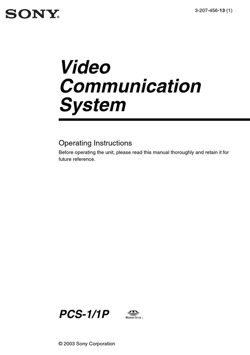 Sony PCS-1 - Video Conferencing Kit User manual