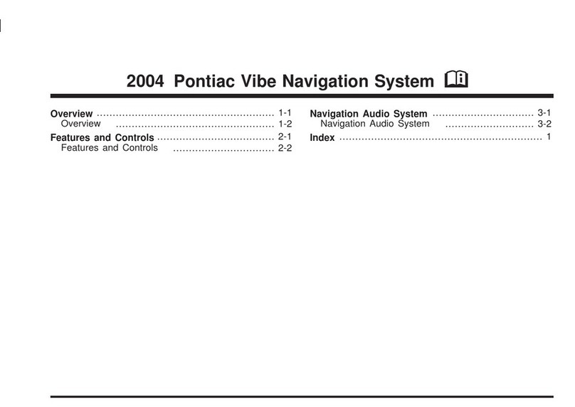 Pontiac 2004 Vibe Navigation System owner's manual