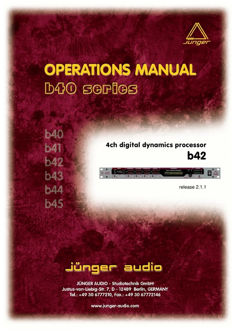 junger b40 Operation manual