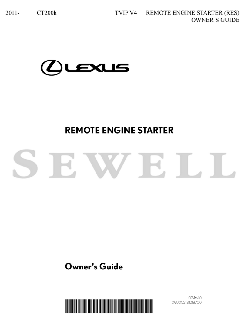 Lexus REMOTE ENGINE STARTER owner's guide