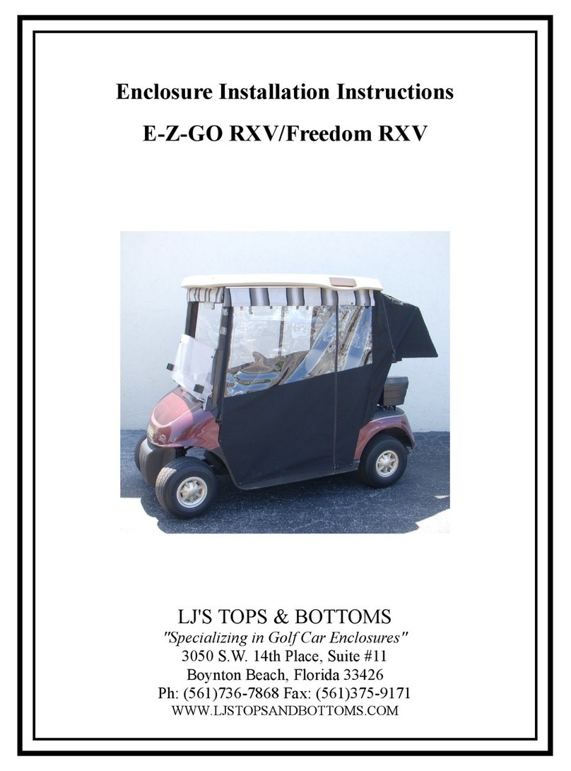 LJ'S TOPS & BOTTOMS E-Z-GO RXV installation instructions