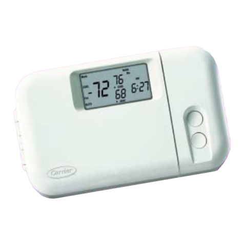Carrier PROGRAMMABLE THERMOSTAT Assembly instructions