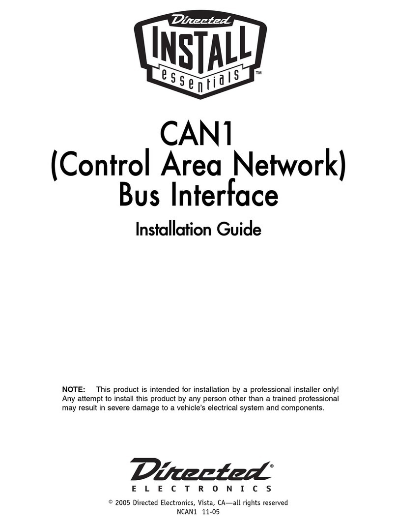 Directed Install Essentials CAN1 User manual Directed Install Essentials CAN1 User manual