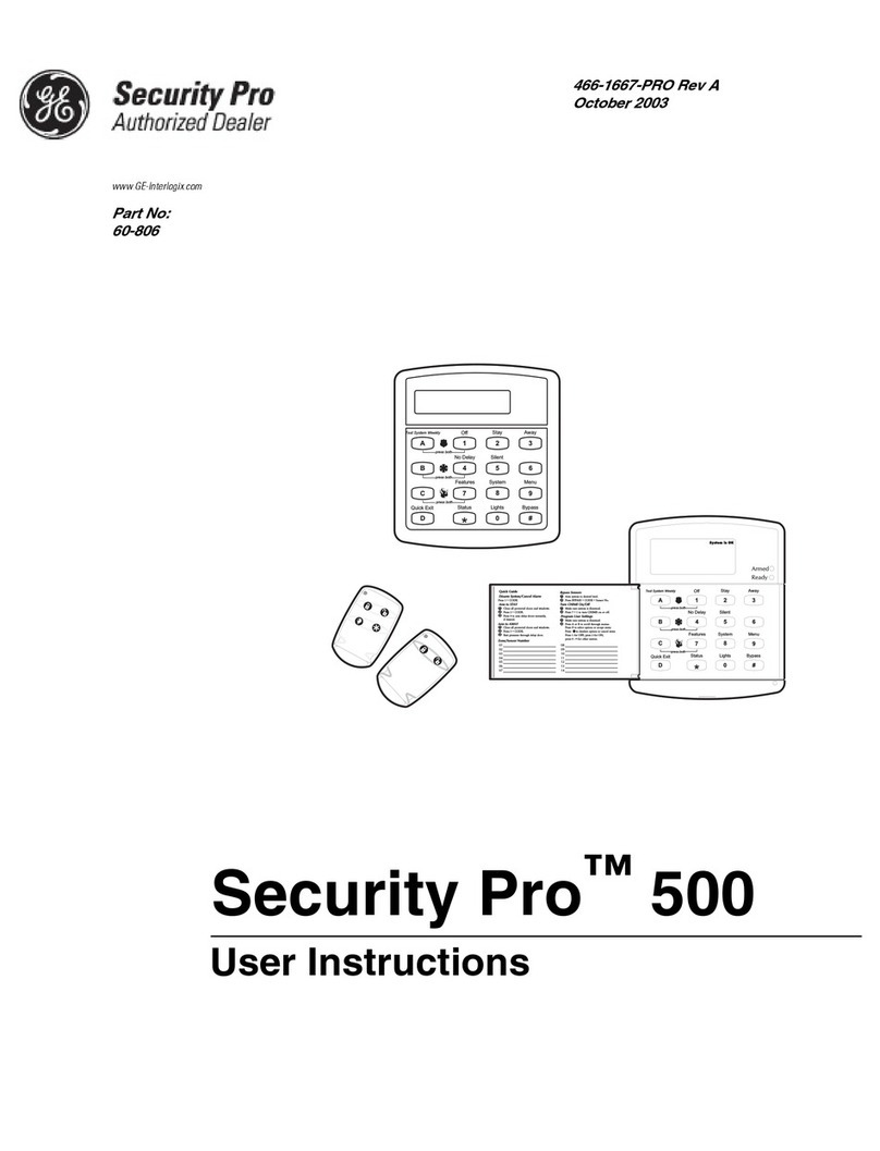 GE Security Pro 500 User manual