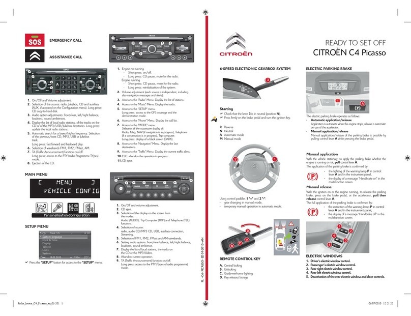 CITROEN C4 PICASSO User manual CITROEN C4 PICASSO User manual