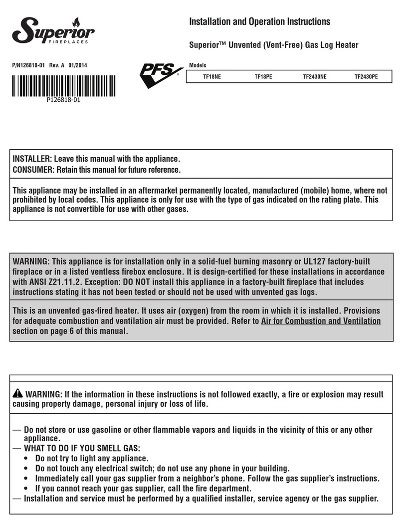 Superior TF18NE User manual Superior TF18NE User manual