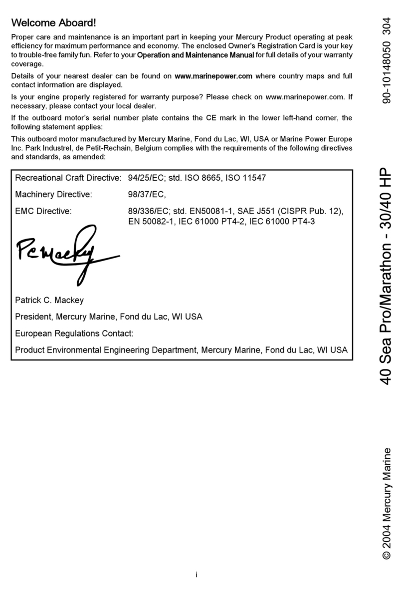 Mercury 40 Sea Pro User manual
