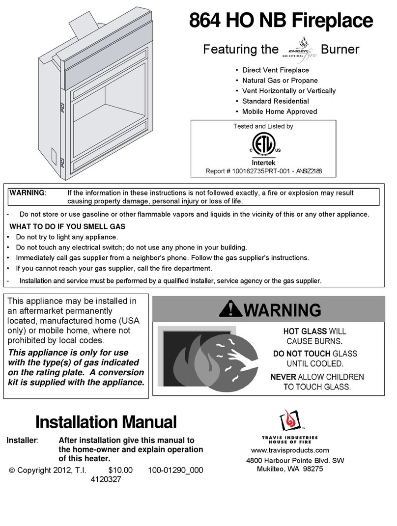 Travis Industries 864 HO NB User manual