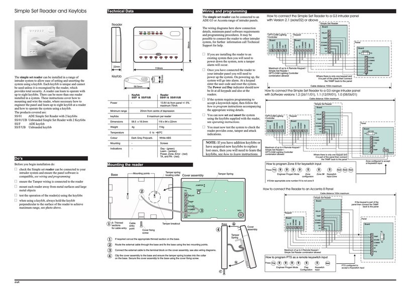 Novar ED&S Simple Set Reader manual