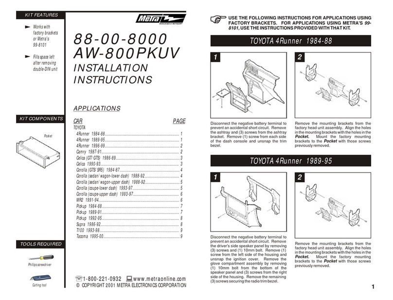 Metra Electronics 88-00-8000 User manual Metra Electronics 88-00-8000 User manual