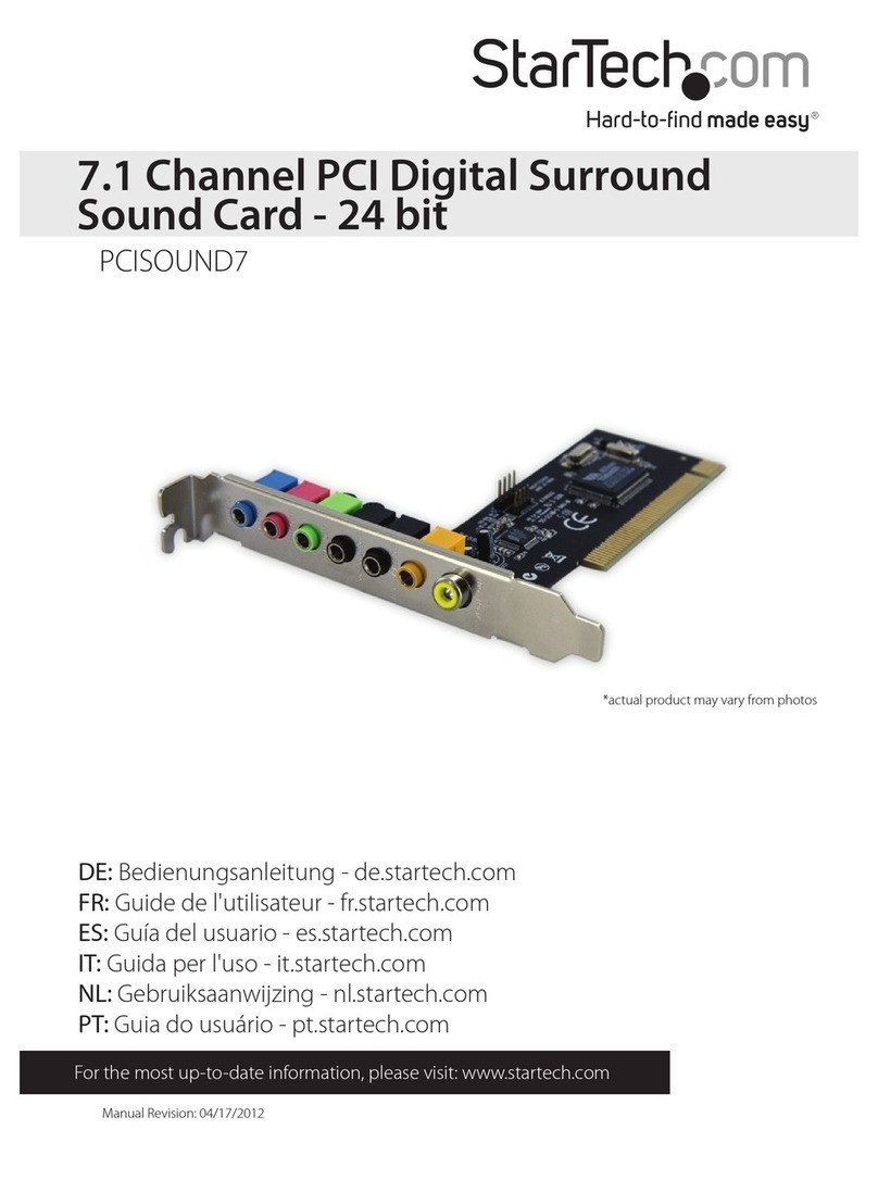 StarTech.com PCISOUND7 User manual
