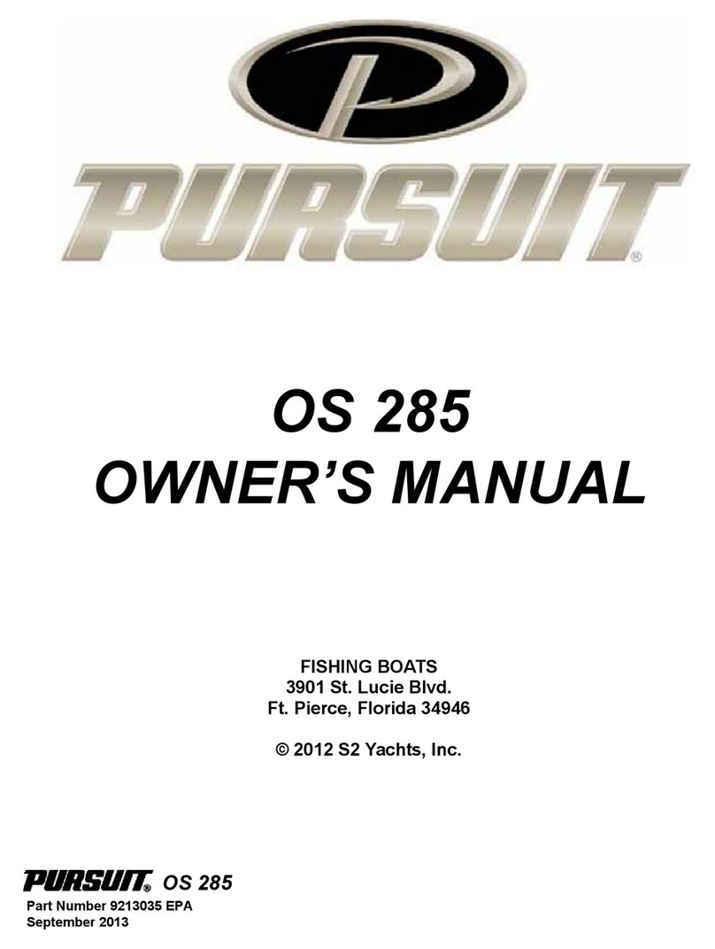 PURSUIT OS 285 owner's manual