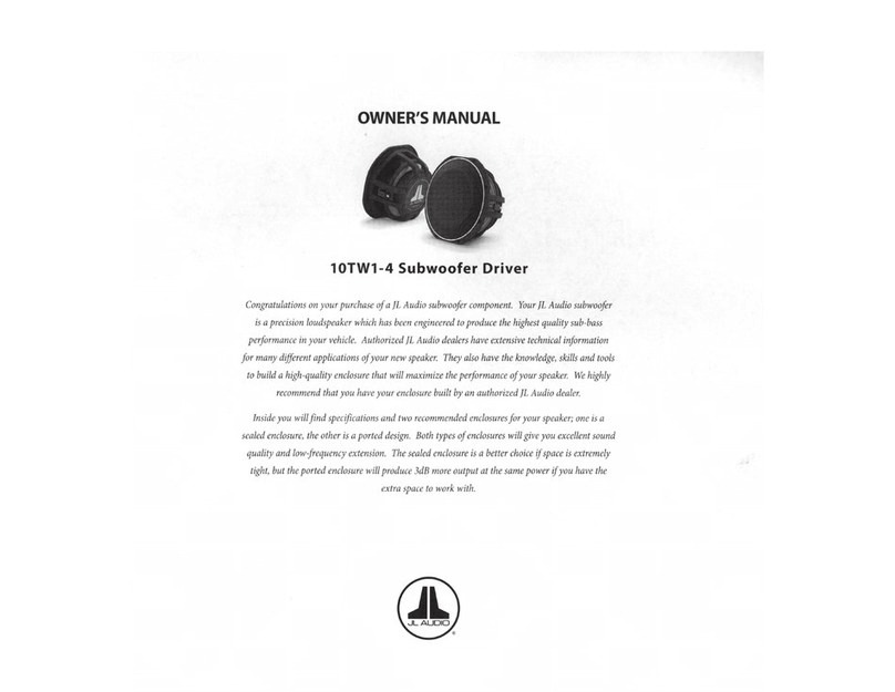 JL Audio 10TW1-4 owner's manual