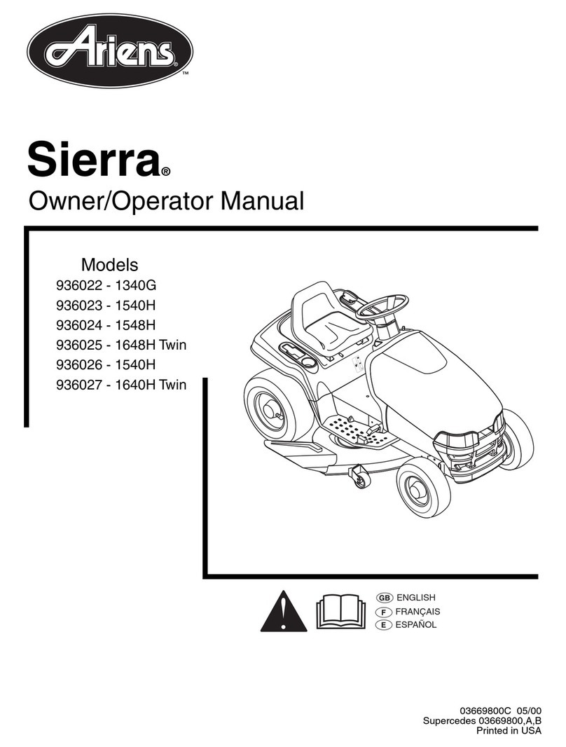 Ariens 936022 (Sierra 1340G) Owner's/operator's manual
