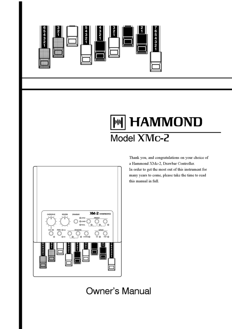 Hammond XMc-2 User manual