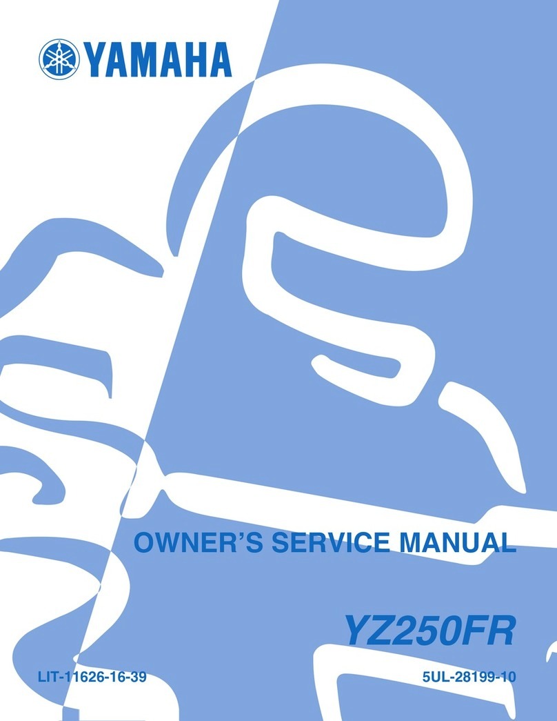 Yamaha YZ250F(R) Application guide