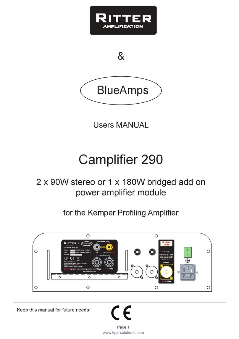 Tilman Ritter Camplifier 90 User manual