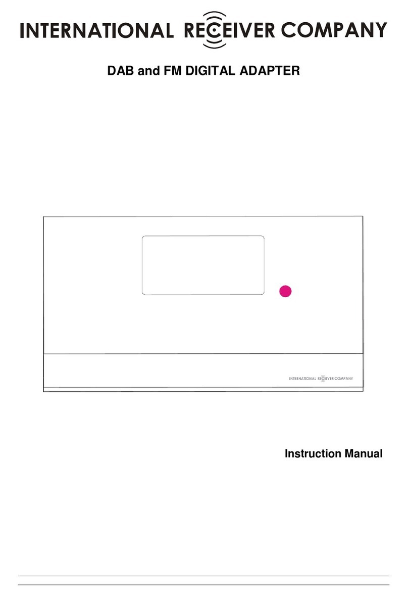 International Receiver Company DAB and FM DIGITAL ADAPTER instruction manual