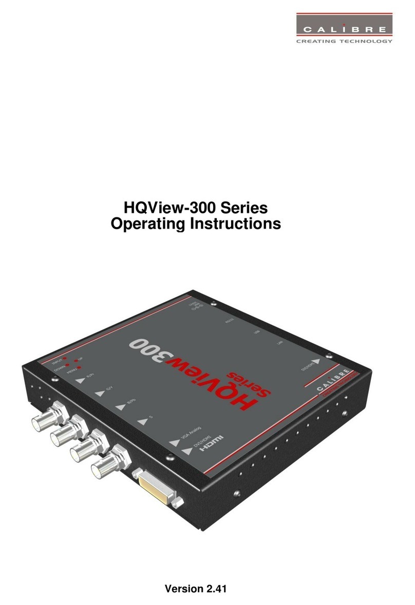Calibre HQView-300 Series operating instructions Calibre HQView-300 Series operating instructions