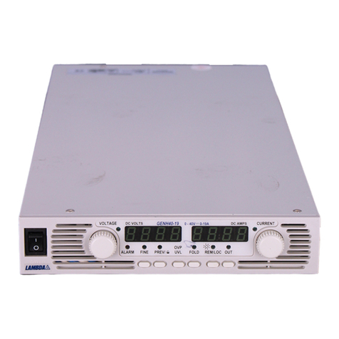 Lambda Genesys GENH 750W User manual Lambda Genesys GENH 750W User manual