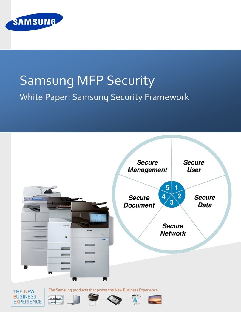 Samsung MFP SECURITY Quick reference guide Samsung MFP SECURITY Quick reference guide