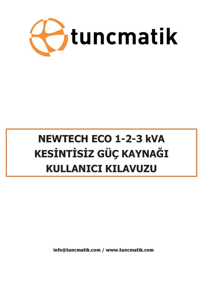 Tuncmatik Eco 1-2-3 kVA User manual Tuncmatik Eco 1-2-3 kVA User manual
