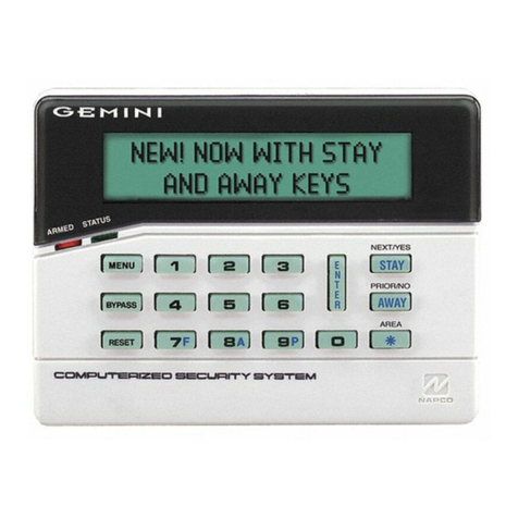 NAPCO GEM-RP1CAE KEYPAD operating guide