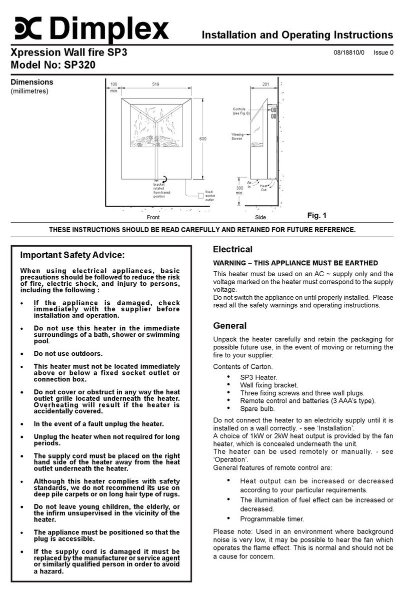 Dimplex SP320 User manual