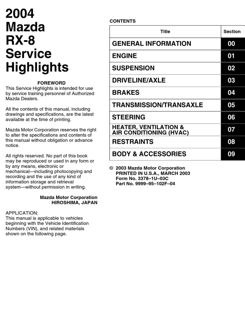 Mazda 2004 RX-8 Service manual