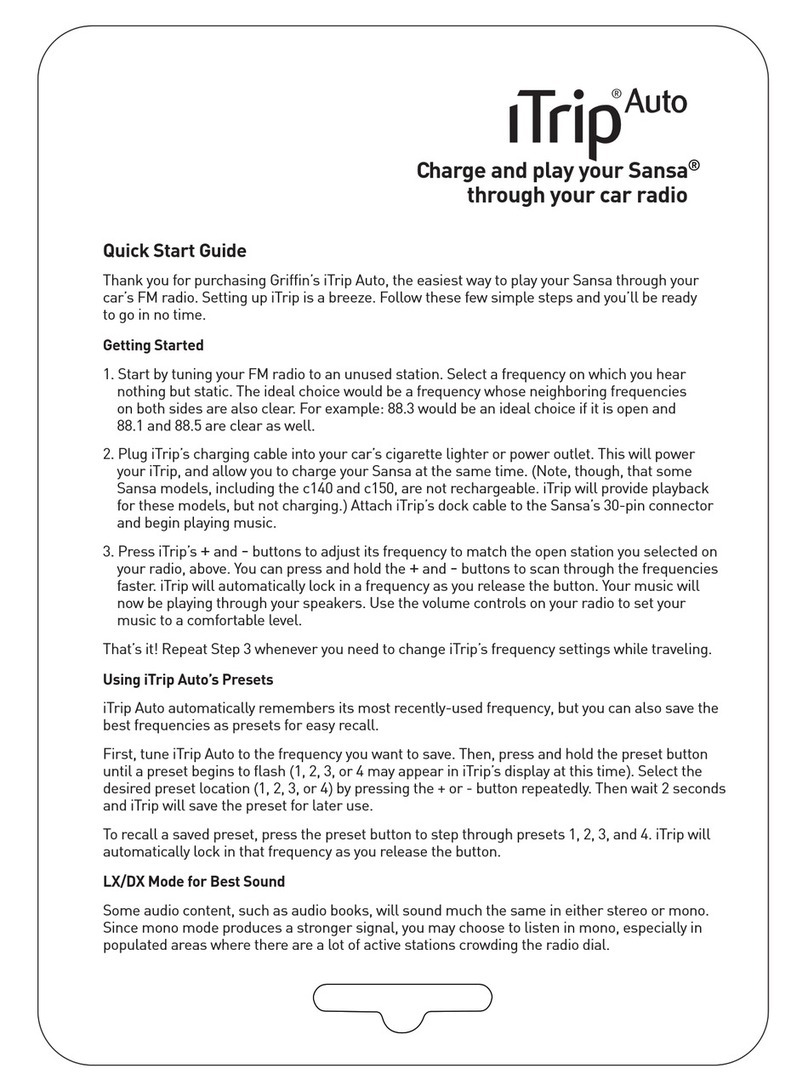 Griffin Technology iTrip Auto quick start guide