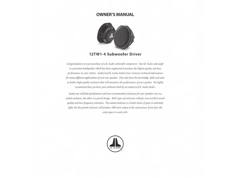 JL Audio 12TW1-4 User manual