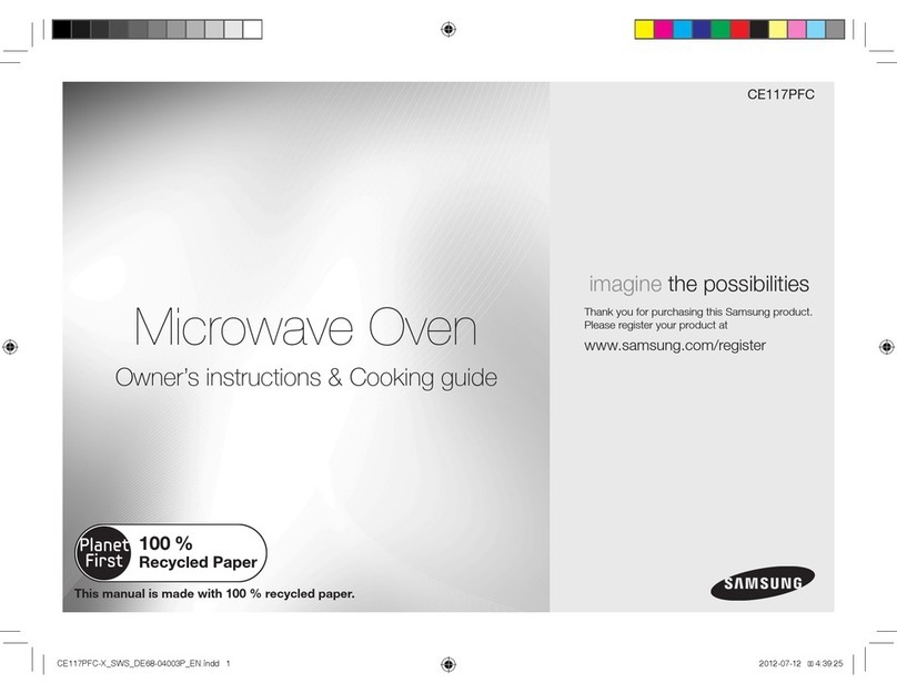 Samsung CE117PFC Owner's instructions & cooking guide