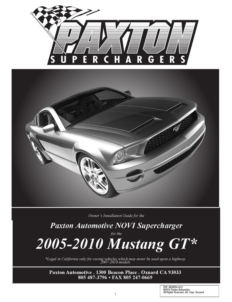 Paxton Automotive Novi Supercharger Owner's installation guide Paxton Automotive Novi Supercharger Owner's installation guide