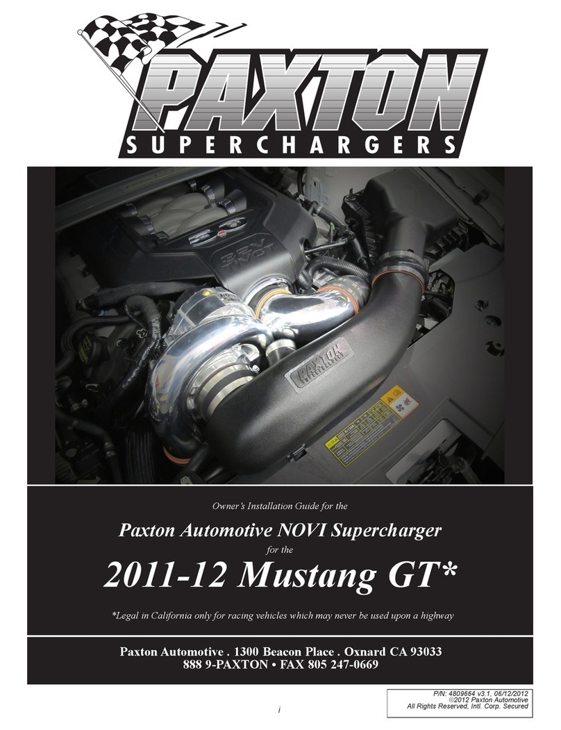 Paxton Automotive Novi Supercharger Owner's installation guide Paxton Automotive Novi Supercharger Owner's installation guide