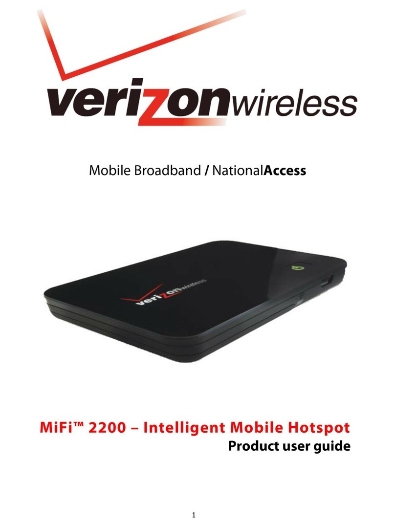 Verizon Wireless MIFI MiFi 2200 Specification sheet