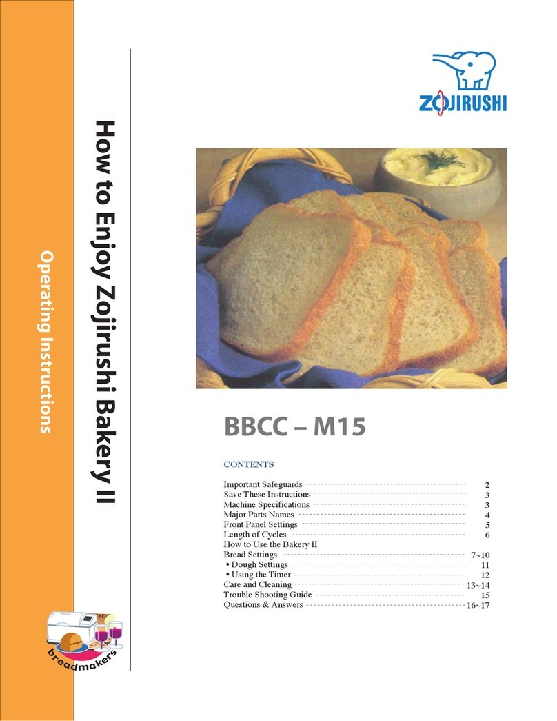 Zojirushi BBCC - M15 operating instructions