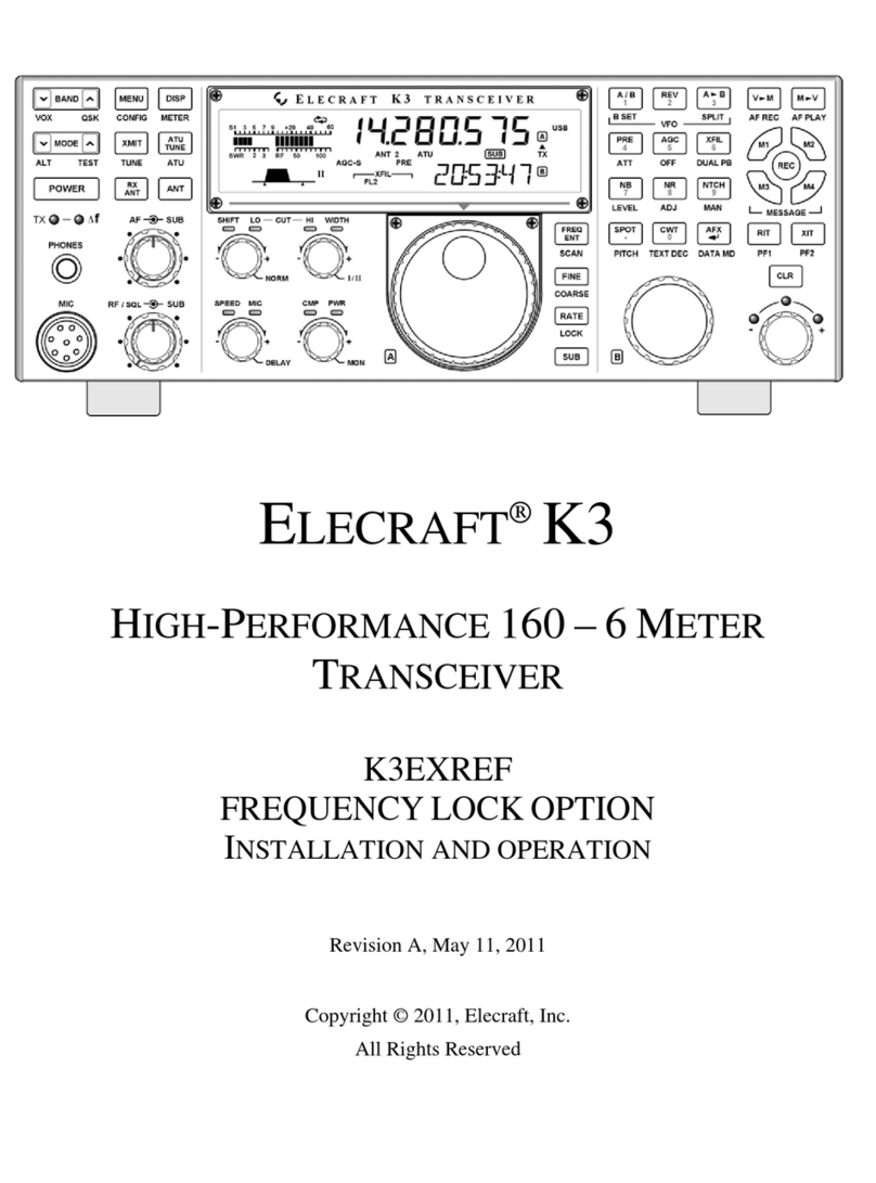 ELECRAFT K3EXREF Owner's manual