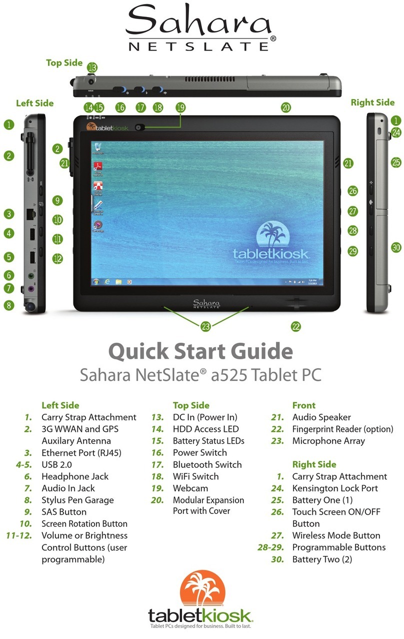 Sahara NetSlate a525 quick start guide