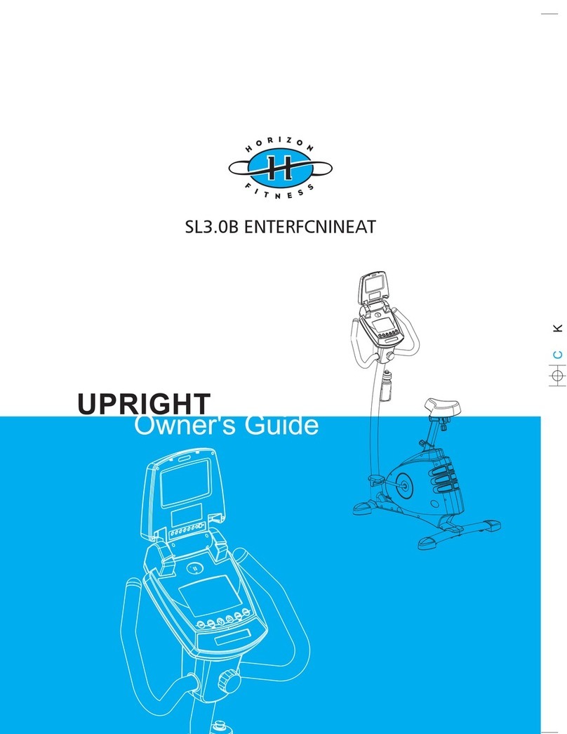 Horizon Fitness SL3.0B Enterfcnineat User manual