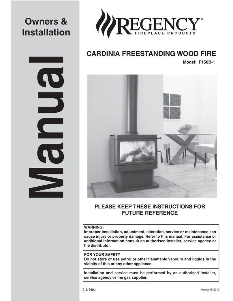 Regency Cardinia F150B-1 Owners & installation manual