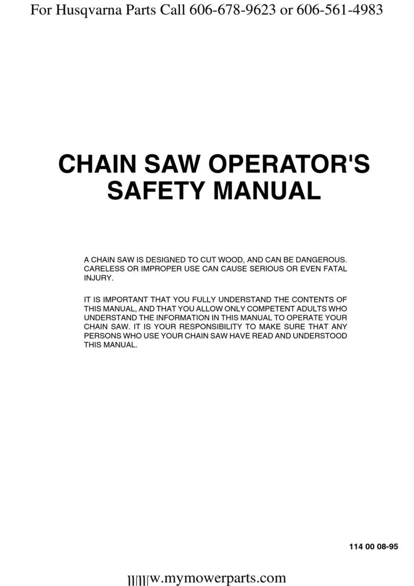 Husqvarna Chain Saw Maintenance and service guide
