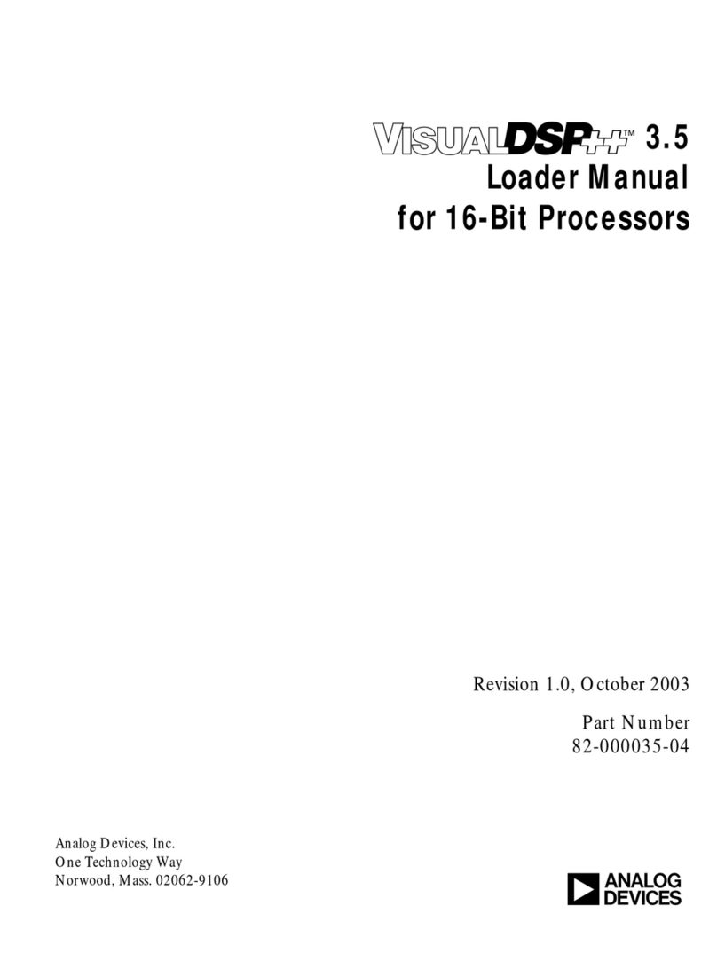 Analog Devices VISUALDSP++ 3.5 manual